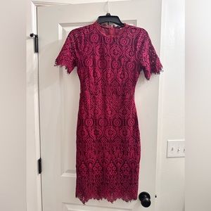 Burgundy lace dress